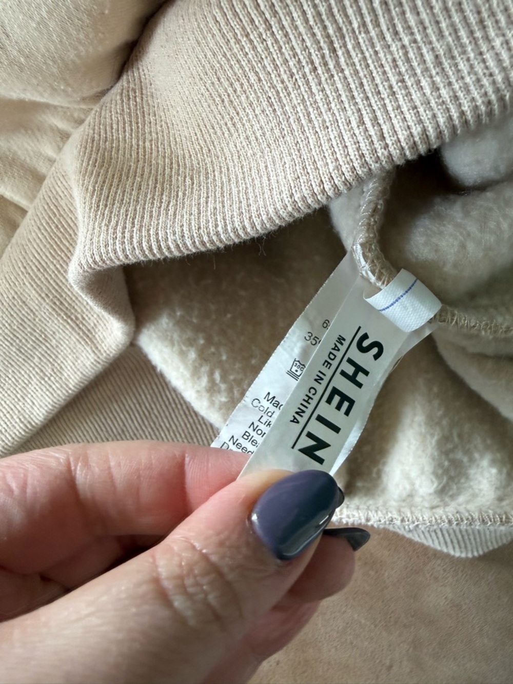 SHEIN Women’s Large Cream Hoodie - Picture 4 of 6